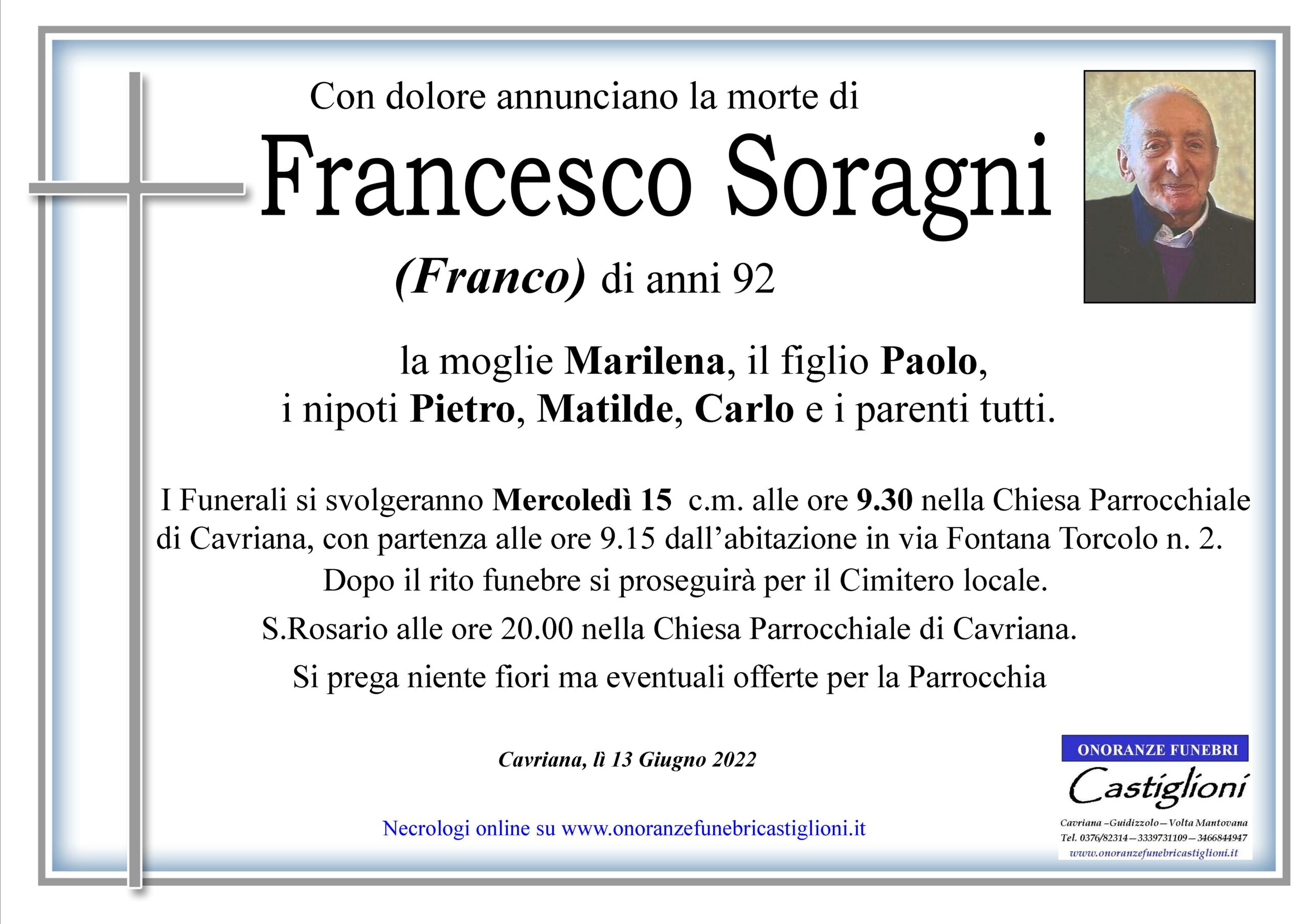 Scopri di più sull'articolo Francesco Soragni